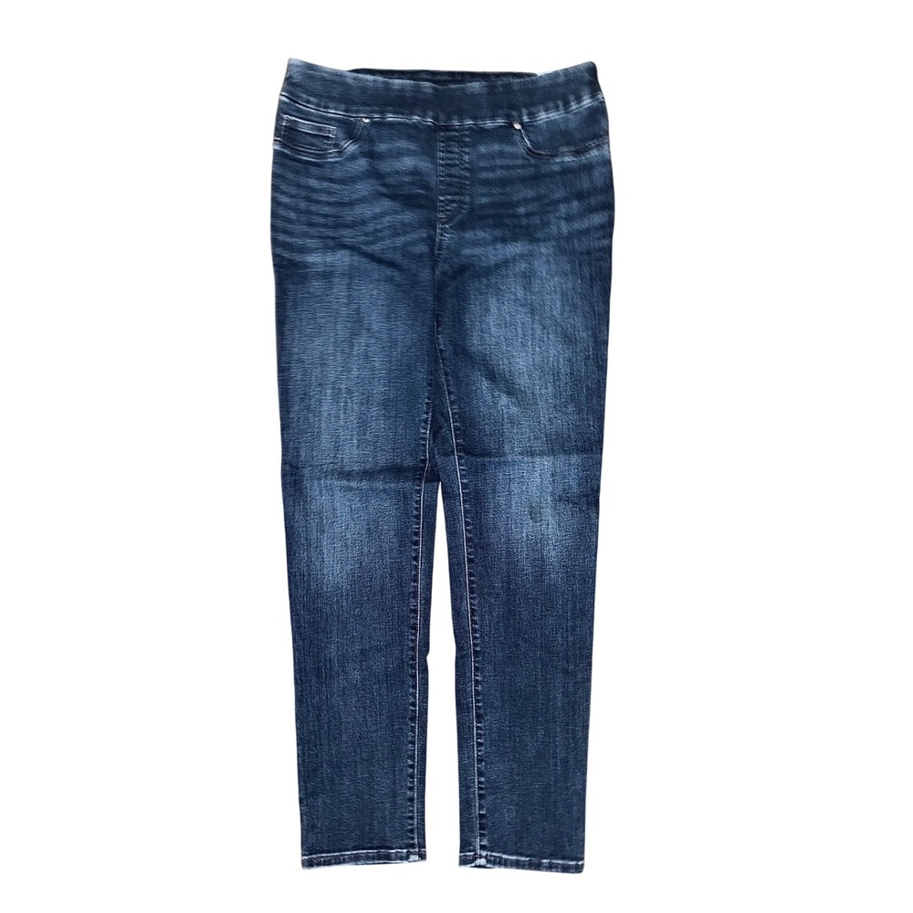 Chico's Pull On Jegging Size 10R / 1.5R Dark Blue Slim Stretch Denim